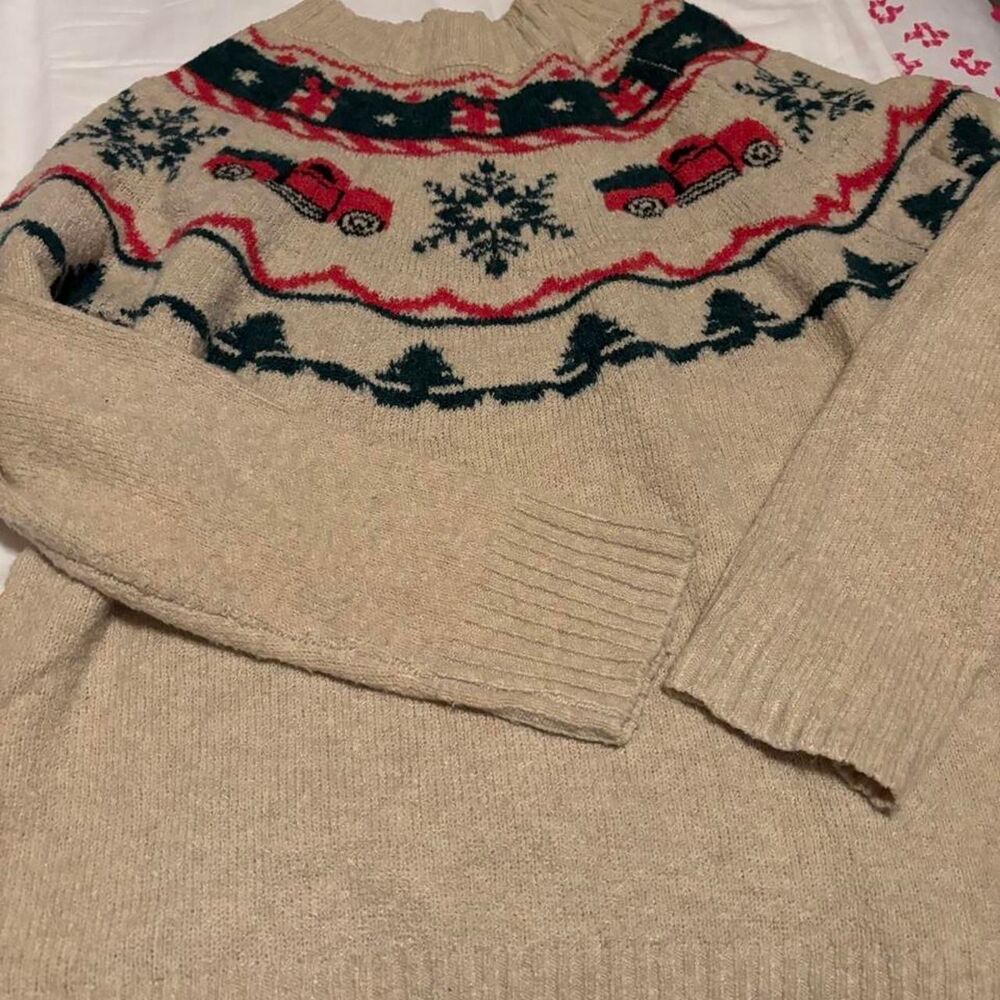 Maurices Women's Tan and Cream Jumper